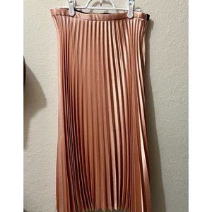 Zara Pleated Pink Shimmery Skirt